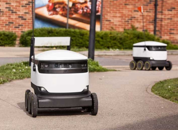 6 wheel delivery robot